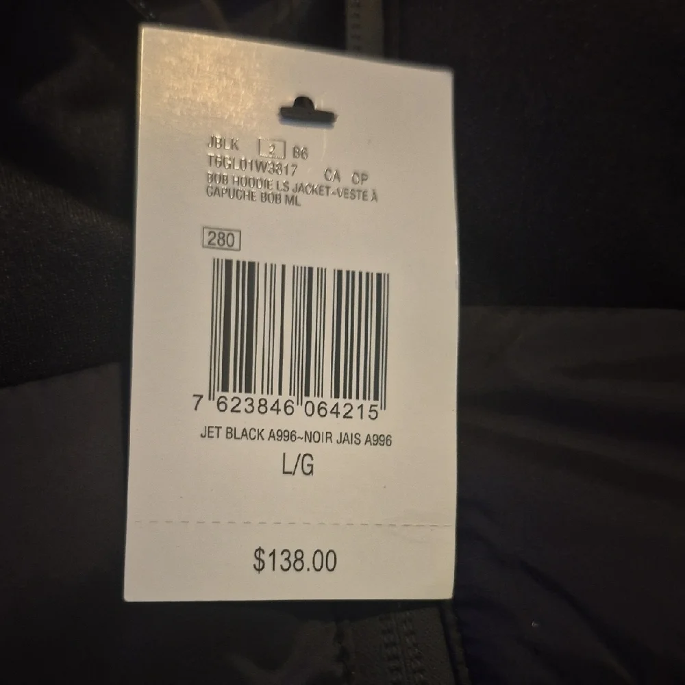 GUESS Black Quilted Jacket with Hood - Picture 7 of 7